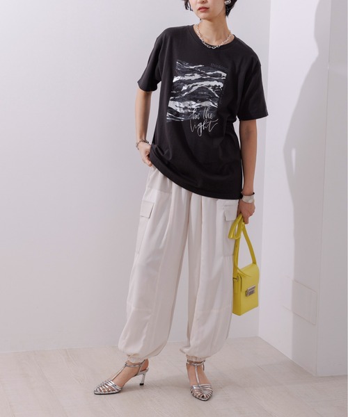 Eimee Law(エイミーロウ)の「マーブル×箔ロゴTシャツ(Tシャツ/カットソー・レディース・スミクロ/オフホワイト・38)」の22枚目の写真