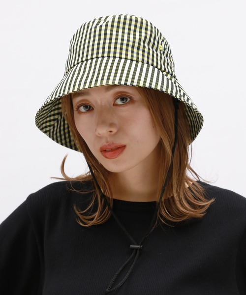 LAKOLE（ラコレ）の「カラーギンガムバケットハット / 110603（ハット・レディース・ホワイト/イエロー・FREE）」の19枚目の写真