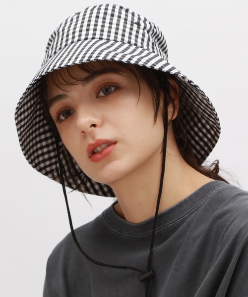 LAKOLE（ラコレ）の「カラーギンガムバケットハット / 110603（ハット・レディース・ホワイト/イエロー・FREE）」の18枚目の写真