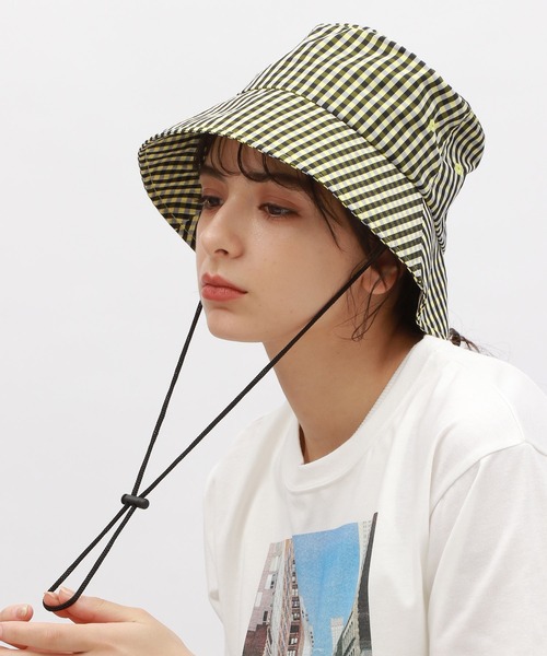LAKOLE（ラコレ）の「カラーギンガムバケットハット / 110603（ハット・レディース・ホワイト/イエロー・FREE）」の20枚目の写真