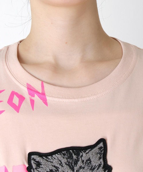 SIMEON FARRAR(シメオンファラー)の「SIMEON FARRAR / SCRIBBLE PATCH CAT T-shirt(Tシャツ/カットソー・レディース・ライトピンク・FREE)」の8枚目の写真