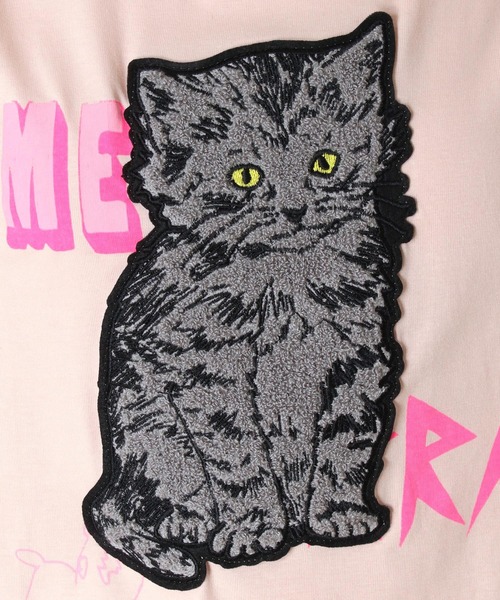 SIMEON FARRAR(シメオンファラー)の「SIMEON FARRAR / SCRIBBLE PATCH CAT T-shirt(Tシャツ/カットソー・レディース・ライトピンク・FREE)」の11枚目の写真