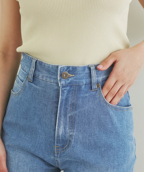 ROPE' PICNIC(ロペピクニック)の「【ウエスト革命デニム】ウエストシェイプデニムストレートパンツ(デニムパンツ・レディース・ネイビー/ブルー・36/38/40)」の17枚目の写真