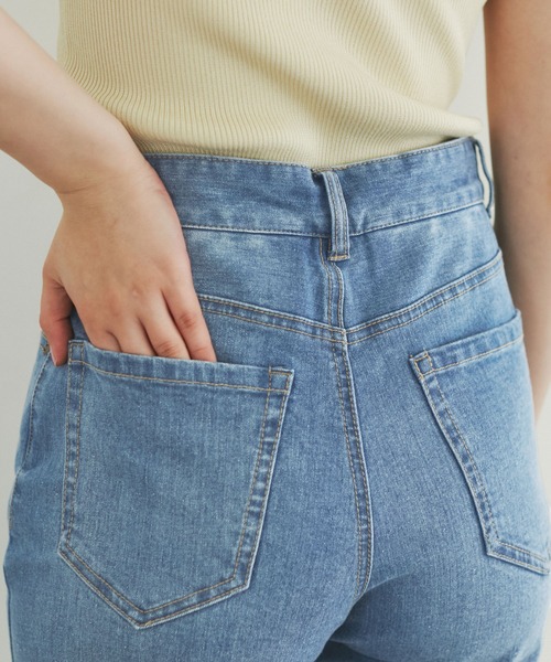 ROPE' PICNIC(ロペピクニック)の「【ウエスト革命デニム】ウエストシェイプデニムストレートパンツ(デニムパンツ・レディース・ネイビー/ブルー・36/38/40)」の18枚目の写真