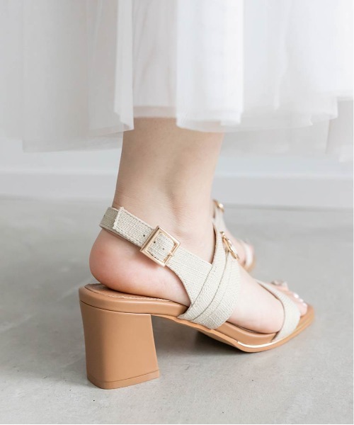 RANDA（ランダ）の「ビットパーツチャンキーヒールサンダル（サンダル・レディース・イエロー/アイボリー/その他・S/L/M/LL）」の7枚目の写真