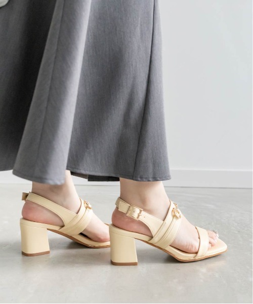 RANDA（ランダ）の「ビットパーツチャンキーヒールサンダル（サンダル・レディース・イエロー/アイボリー/その他・S/L/M/LL）」の9枚目の写真