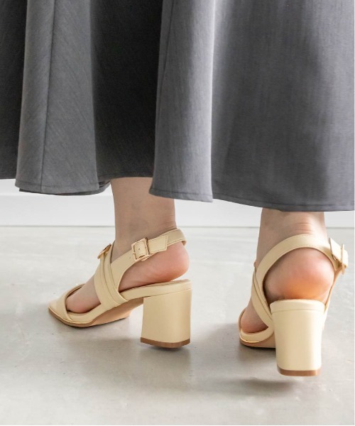 RANDA（ランダ）の「ビットパーツチャンキーヒールサンダル（サンダル・レディース・イエロー/アイボリー/その他・S/L/M/LL）」の10枚目の写真