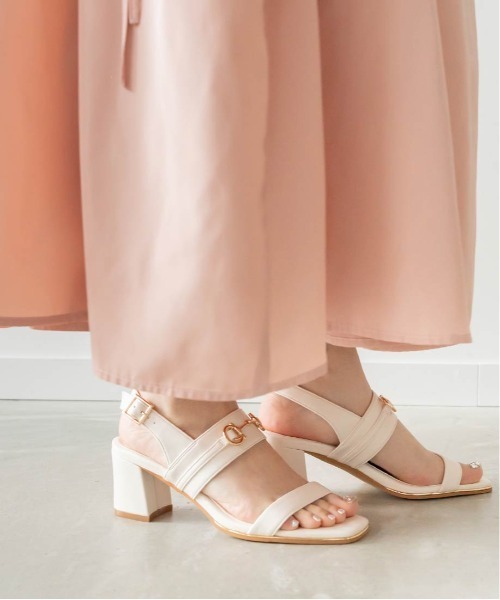 RANDA（ランダ）の「ビットパーツチャンキーヒールサンダル（サンダル・レディース・イエロー/アイボリー/その他・S/L/M/LL）」の13枚目の写真