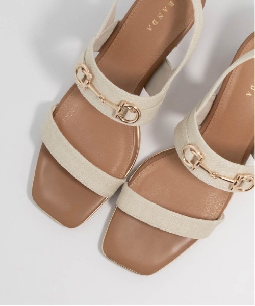 RANDA（ランダ）の「ビットパーツチャンキーヒールサンダル（サンダル・レディース・イエロー/アイボリー/その他・S/L/M/LL）」の19枚目の写真