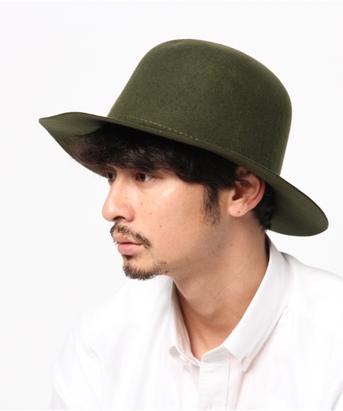 WEGO（ウィゴー）の「WEGO/ ワイドブリムボーラーハット（ハット・メンズ・ブラック/カーキ・FREE）」の9枚目の写真