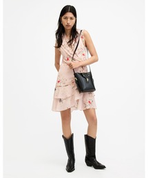 赤 花柄 長袖 ワンピース　オールセインツ allsaints ALLSAINTS｜オールセインツのワンピース/ドレス（花柄