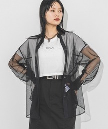 PAGEBOY | チュールシアーシャツ(シャツ/ブラウス)