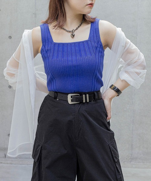 PAGEBOY(ページボーイ)の「チュールシアーシャツ(シャツ/ブラウス・レディース・チャコール/ブラック/ホワイト・FREE)」の13枚目の写真