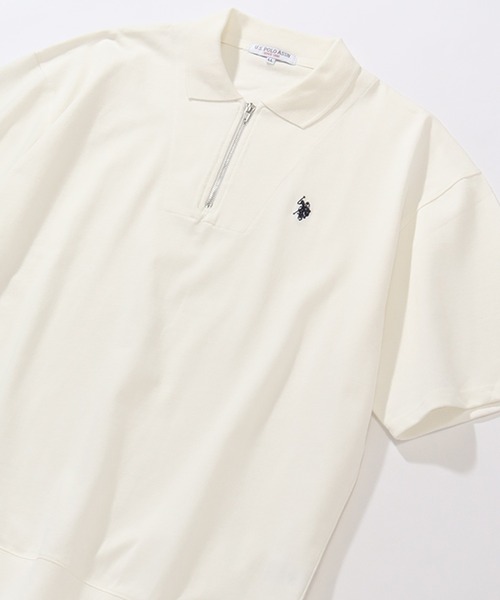 U.S. POLO ASSN.(ユーエスポロアッスン)の「【U.S. POLO ASSN./ユーエスポロアッスン】ワンポイント刺繍 ハーフジップショートスリーブポロシャツ(ポロシャツ・メンズ・スミクロ/杢グレー/ネイビー/オフホワイト/ブラック・L/LL/M)」の10枚目の写真