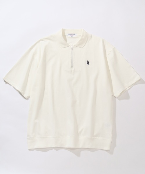 U.S. POLO ASSN.(ユーエスポロアッスン)の「【U.S. POLO ASSN./ユーエスポロアッスン】ワンポイント刺繍 ハーフジップショートスリーブポロシャツ(ポロシャツ・メンズ・スミクロ/杢グレー/ネイビー/オフホワイト/ブラック・L/LL/M)」の8枚目の写真
