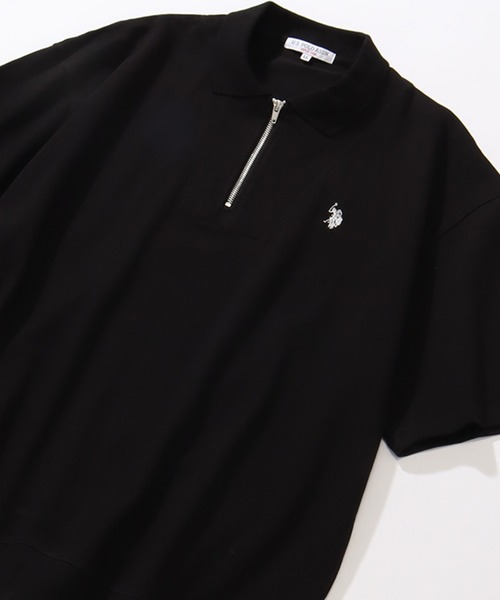 U.S. POLO ASSN.(ユーエスポロアッスン)の「【U.S. POLO ASSN./ユーエスポロアッスン】ワンポイント刺繍 ハーフジップショートスリーブポロシャツ(ポロシャツ・メンズ・スミクロ/杢グレー/ネイビー/オフホワイト/ブラック・L/LL/M)」の9枚目の写真