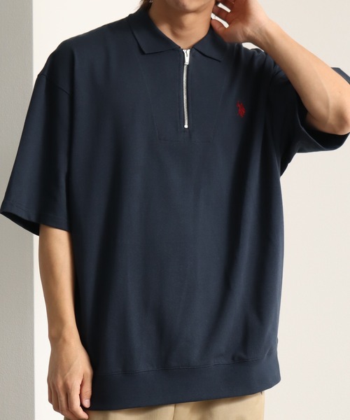 U.S. POLO ASSN.(ユーエスポロアッスン)の「【U.S. POLO ASSN./ユーエスポロアッスン】ワンポイント刺繍 ハーフジップショートスリーブポロシャツ(ポロシャツ・メンズ・スミクロ/杢グレー/ネイビー/オフホワイト/ブラック・L/LL/M)」の17枚目の写真