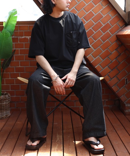 GERRY(ジェリー)の「GERRYナイロンメッシュポケットTシャツ(Tシャツ/カットソー・メンズ・グレイッシュベージュ/ブラック/カーキ・X-LARGE/LARGE/MEDIUM)」の6枚目の写真