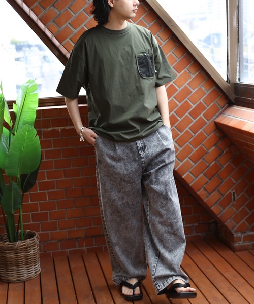 GERRY(ジェリー)の「GERRYナイロンメッシュポケットTシャツ(Tシャツ/カットソー・メンズ・グレイッシュベージュ/ブラック/カーキ・X-LARGE/LARGE/MEDIUM)」の15枚目の写真