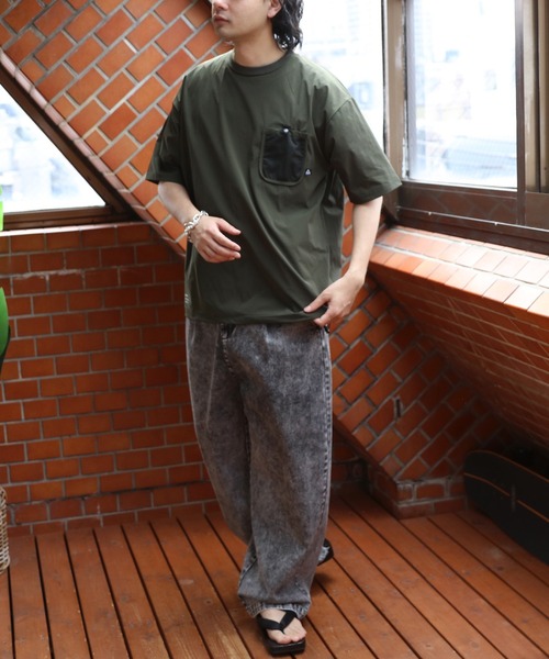 GERRY(ジェリー)の「GERRYナイロンメッシュポケットTシャツ(Tシャツ/カットソー・メンズ・グレイッシュベージュ/ブラック/カーキ・X-LARGE/LARGE/MEDIUM)」の17枚目の写真
