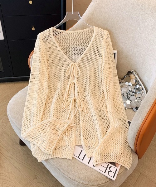 ☆ほぼ未使用☆フランシュリッペ ラメ入り半袖カーディガン