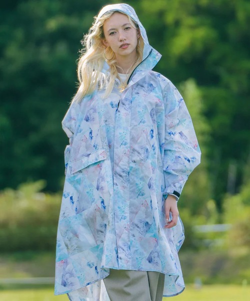 KiU(キウ)の「KiU/キウ レインポンチョ NEW STANDARD RAIN PONCHO K163(レインコート/ポンチョ・メンズ・ネイビー/ブラック系その他/ブルー系その他/オレンジ系その他/ネイビー×ホワイト・FREE)」の3枚目の写真