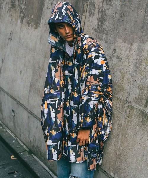 KiU(キウ)の「KiU/キウ レインポンチョ NEW STANDARD RAIN PONCHO K163(レインコート/ポンチョ・メンズ・ネイビー/ブラック系その他/ブルー系その他/オレンジ系その他/ネイビー×ホワイト・FREE)」の18枚目の写真