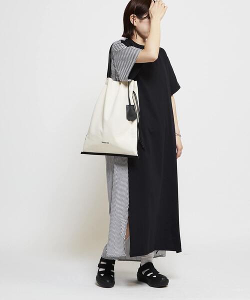 CONVERSE TOKYO(コンバーストウキョウ)の「FABRIC DOCKING DRESS(ワンピース・レディース・ネイビー/ブラック/グレー・FREE)」の9枚目の写真