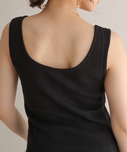 Andemiu（アンデミュウ）の「【WEB限定】2WAYテレコタンク129310（タンクトップ・レディース・ブラック/オフホワイト・FREE）」の11枚目の写真