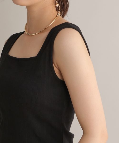 Andemiu（アンデミュウ）の「【WEB限定】2WAYテレコタンク129310（タンクトップ・レディース・ブラック/オフホワイト・FREE）」の13枚目の写真