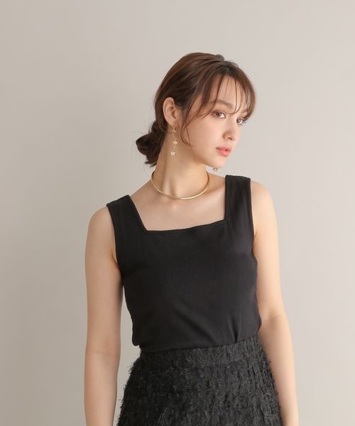 Andemiu（アンデミュウ）の「【WEB限定】2WAYテレコタンク129310（タンクトップ・レディース・ブラック/オフホワイト・FREE）」の19枚目の写真