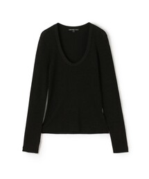 JAMES PERSE（ジェームスパース）の「ストレッチリネンリブ Uネックプルオーバー WYLP3952（ニット/セーター）」