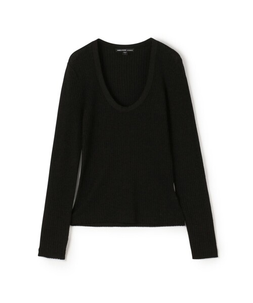 ストレッチリネンリブ Uネックプルオーバー WYLP3952（ニット/セーター）｜JAMES PERSE（ジェームスパース）