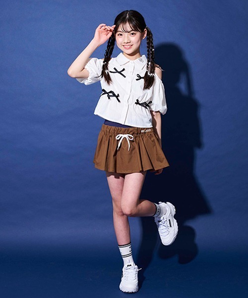 by LOVEiT（バイラビット）の「肩開きリボンブラウス（シャツ/ブラウス・キッズ・オフホワイト/サックスブルー・120cm/130cm/140cm/150cm/160cm）」の12枚目の写真