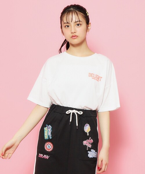 PINK-latte（ピンクラテ）の「◇【接触冷感】カレッジスプレーロゴT