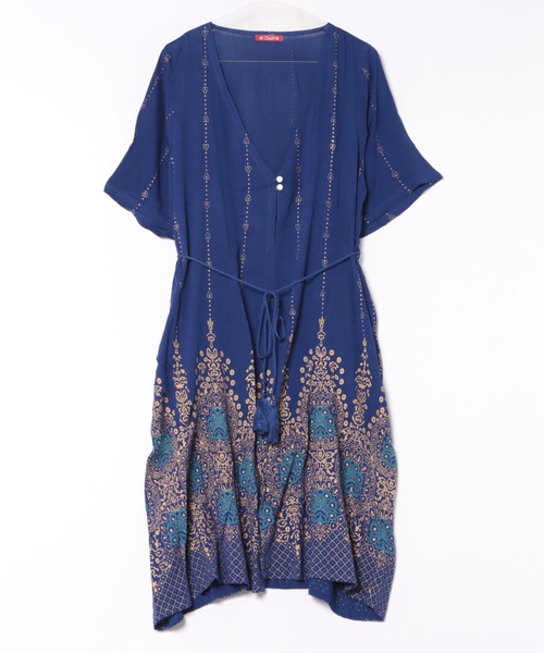 チャイハネ（チャイハネ）の「【チャイハネ】ヨウエンUVロングカーディガン（カーディガン/ボレロ・レディース・ブラック/ピンク/ブルー/グリーン/ダークグリーン/ベージュ/ブラック系その他・FREE）」の11枚目の写真