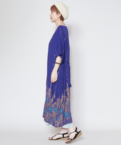 チャイハネ（チャイハネ）の「【チャイハネ】ヨウエンUVロングカーディガン（カーディガン/ボレロ・レディース・ブラック/ピンク/ブルー/グリーン/ダークグリーン/ベージュ/ブラック系その他・FREE）」の12枚目の写真