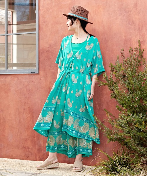 チャイハネ（チャイハネ）の「【チャイハネ】ヨウエンUVロングカーディガン（カーディガン/ボレロ・レディース・ブラック/ピンク/ブルー/グリーン/ダークグリーン/ベージュ/ブラック系その他・FREE）」の18枚目の写真