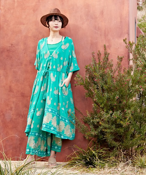 チャイハネ（チャイハネ）の「【チャイハネ】ヨウエンUVロングカーディガン（カーディガン/ボレロ・レディース・ブラック/ピンク/ブルー/グリーン/ダークグリーン/ベージュ/ブラック系その他・FREE）」の19枚目の写真