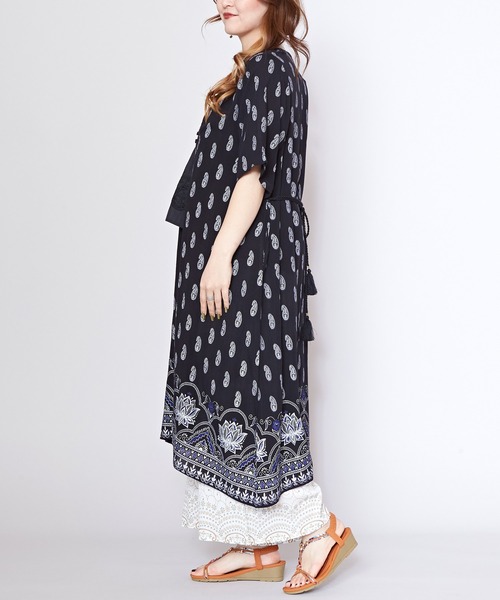 チャイハネ（チャイハネ）の「【チャイハネ】ヨウエンUVロングカーディガン（カーディガン/ボレロ・レディース・ブラック/ピンク/ブルー/グリーン/ダークグリーン/ベージュ/ブラック系その他・FREE）」の21枚目の写真