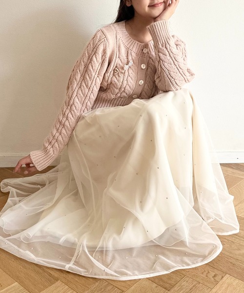 DEICY（デイシー）の「ケーブルショートカーディガン（カーディガン/ボレロ・レディース・オフホワイト/杢グレー/ピンク・FREE）」の8枚目の写真