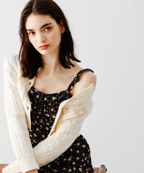 DEICY（デイシー）の「ケーブルショートカーディガン（カーディガン/ボレロ・レディース・オフホワイト/杢グレー/ピンク・FREE）」の16枚目の写真