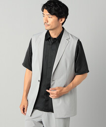 COMME CA MEN（コムサメン）の「ナイロントリコット ロング ジレ【セットアップ可能】（ベスト）」