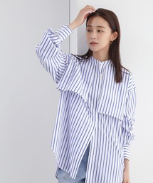 【ZOZO限定】ストライプケープデザインシャツ