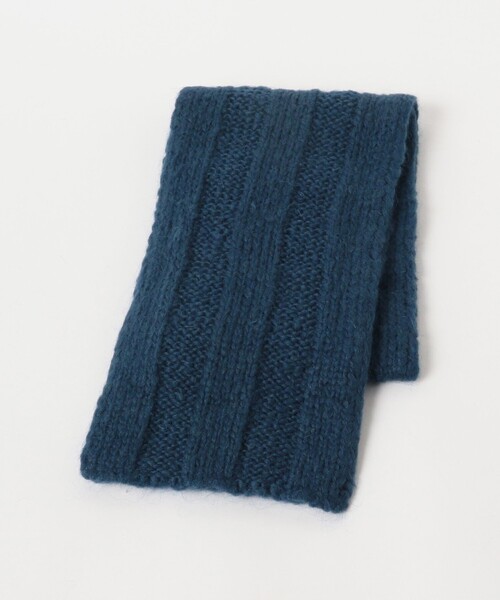 ROBERT MACKIE（ロバートマッキー）の「【別注】ROBERT MACKIE / Mohair Rib Muffler（マフラー・メンズ・ブルー/ブラウン・ONE SIZE）」の5枚目の写真