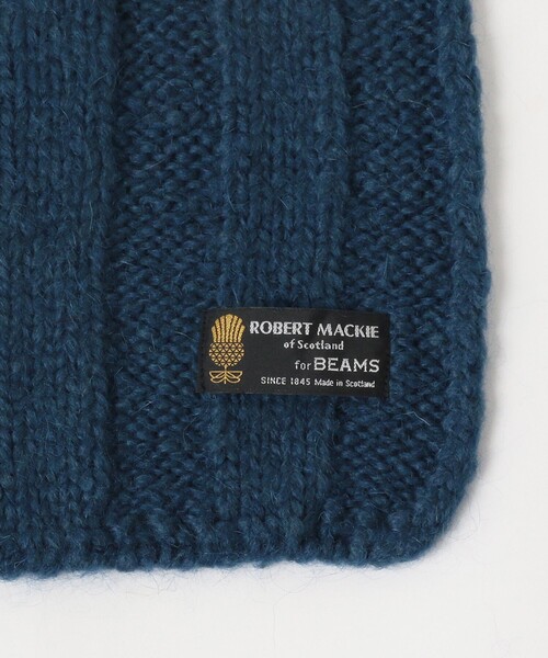 ROBERT MACKIE（ロバートマッキー）の「【別注】ROBERT MACKIE / Mohair Rib Muffler（マフラー・メンズ・ブルー/ブラウン・ONE SIZE）」の6枚目の写真