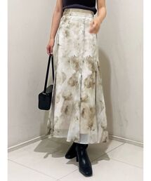 LAGUNAMOON | マーブライズドシアープリントスカート(スカート)