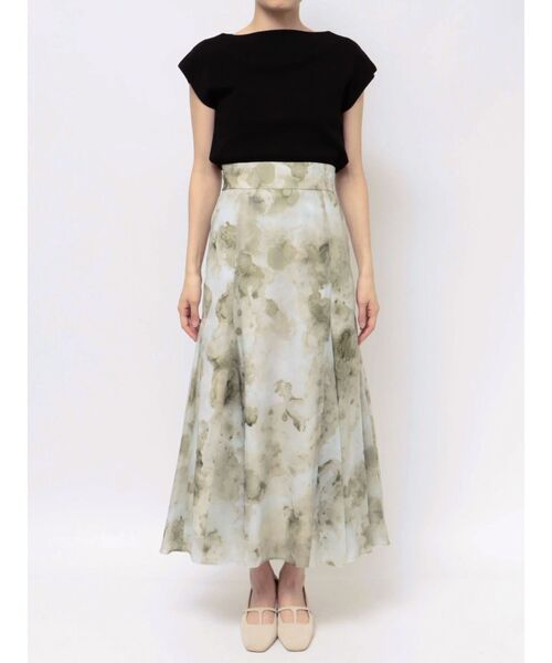 LAGUNAMOON（ラグナムーン）の「マーブライズドシアープリントスカート（スカート・レディース・イエロー/グレー・SMALL/MEDIUM）」の7枚目の写真