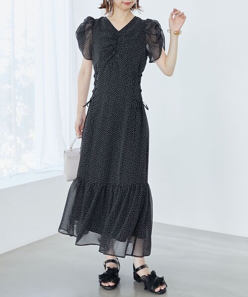 MAJESTIC LEGON(マジェスティックレゴン)の「サイドレースアップレディワンピース(ワンピース・レディース・ホワイト系その他2/ブラック系その他・MEDIUM)」の11枚目の写真