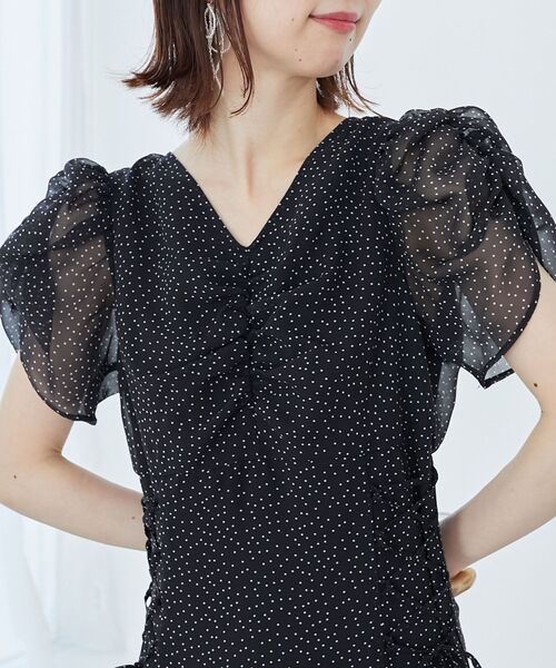 MAJESTIC LEGON(マジェスティックレゴン)の「サイドレースアップレディワンピース(ワンピース・レディース・ホワイト系その他2/ブラック系その他・MEDIUM)」の15枚目の写真